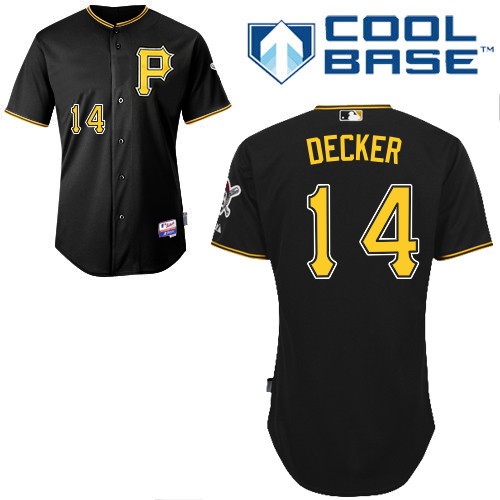 Jaff Decker #14 MLB Jersey-Pittsburgh Pirates Men's Authentic Alternate Black Cool Base Baseball Jersey